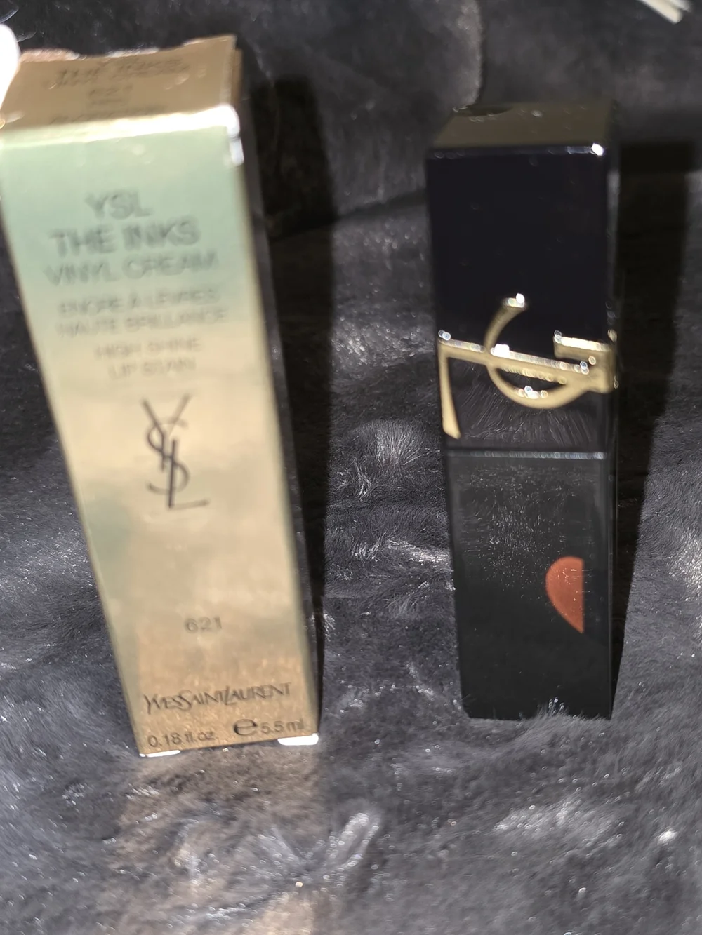 Yves Saint Laurent The Inks Vinyl Cream Lipstick – Red and Black